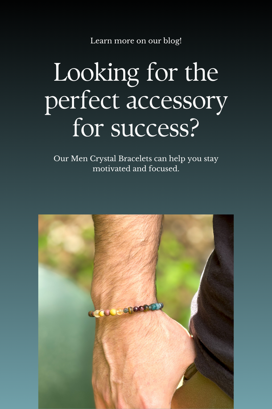 A man wearing a Motivation Men's Crystal Bracelet
