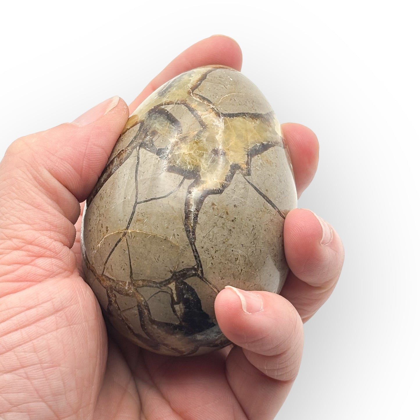 Septarian Egg (Large) – Natural Polished Stone for Grounding, Confidence & Protection