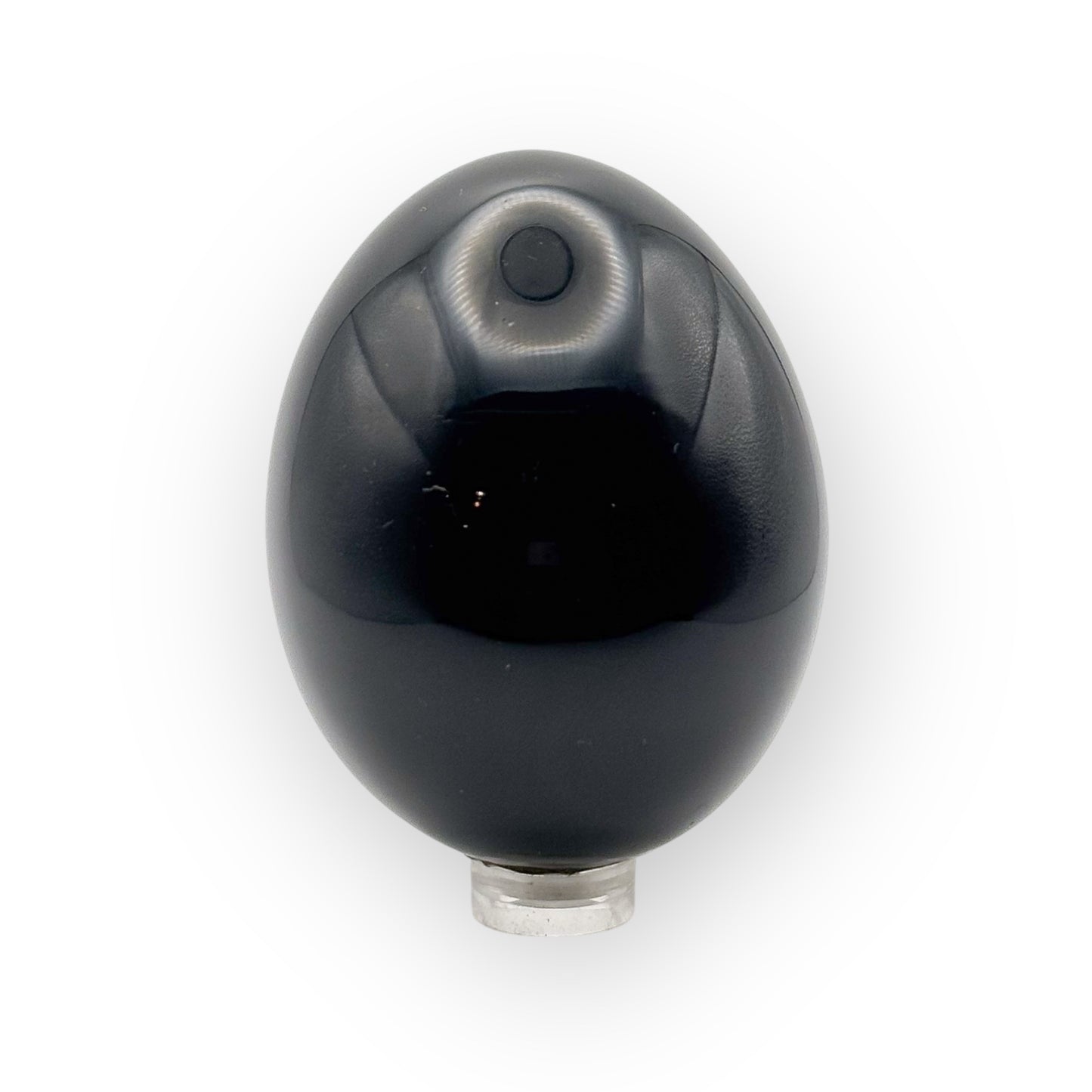 Obsidian Egg (Medium) – Natural Polished Black Crystal for Protection & Grounding