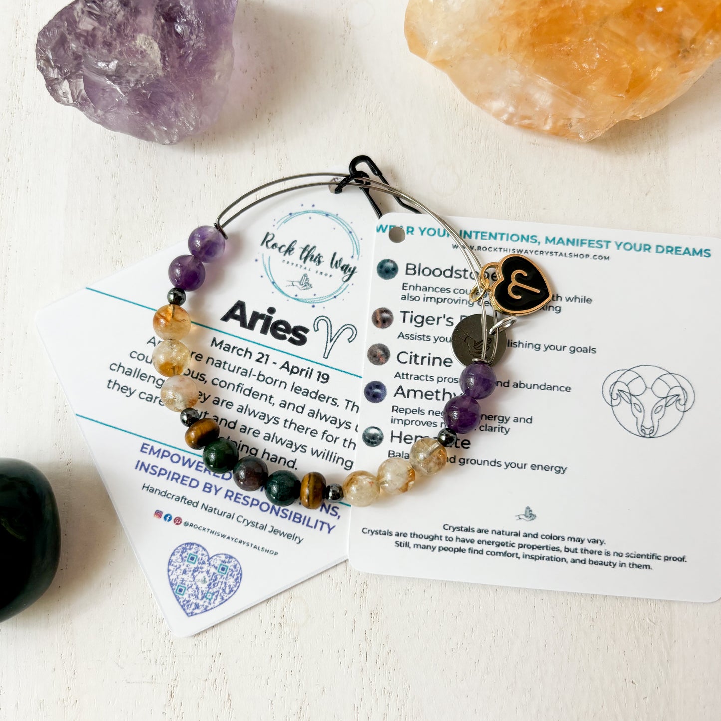 Aries Zodiac Charm Bracelet