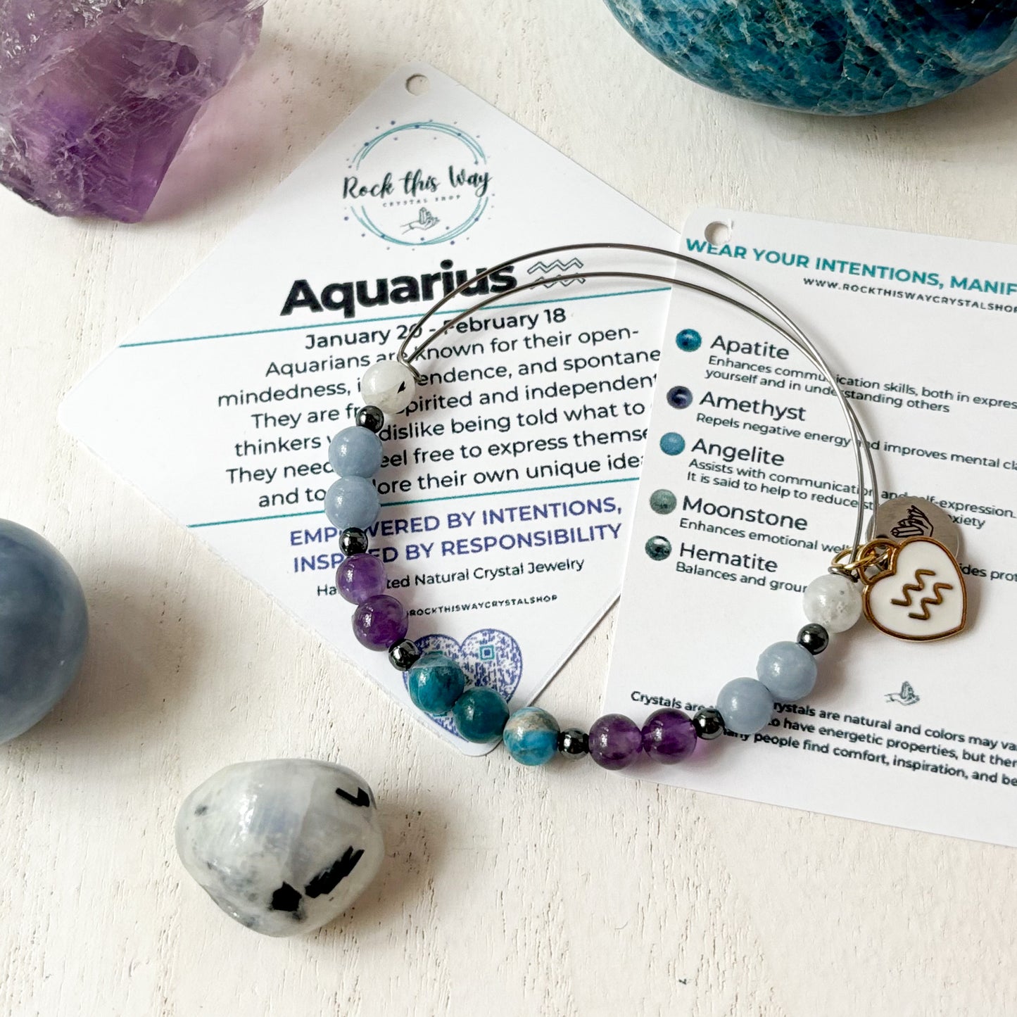 Aquarius Zodiac Charm Bracelet