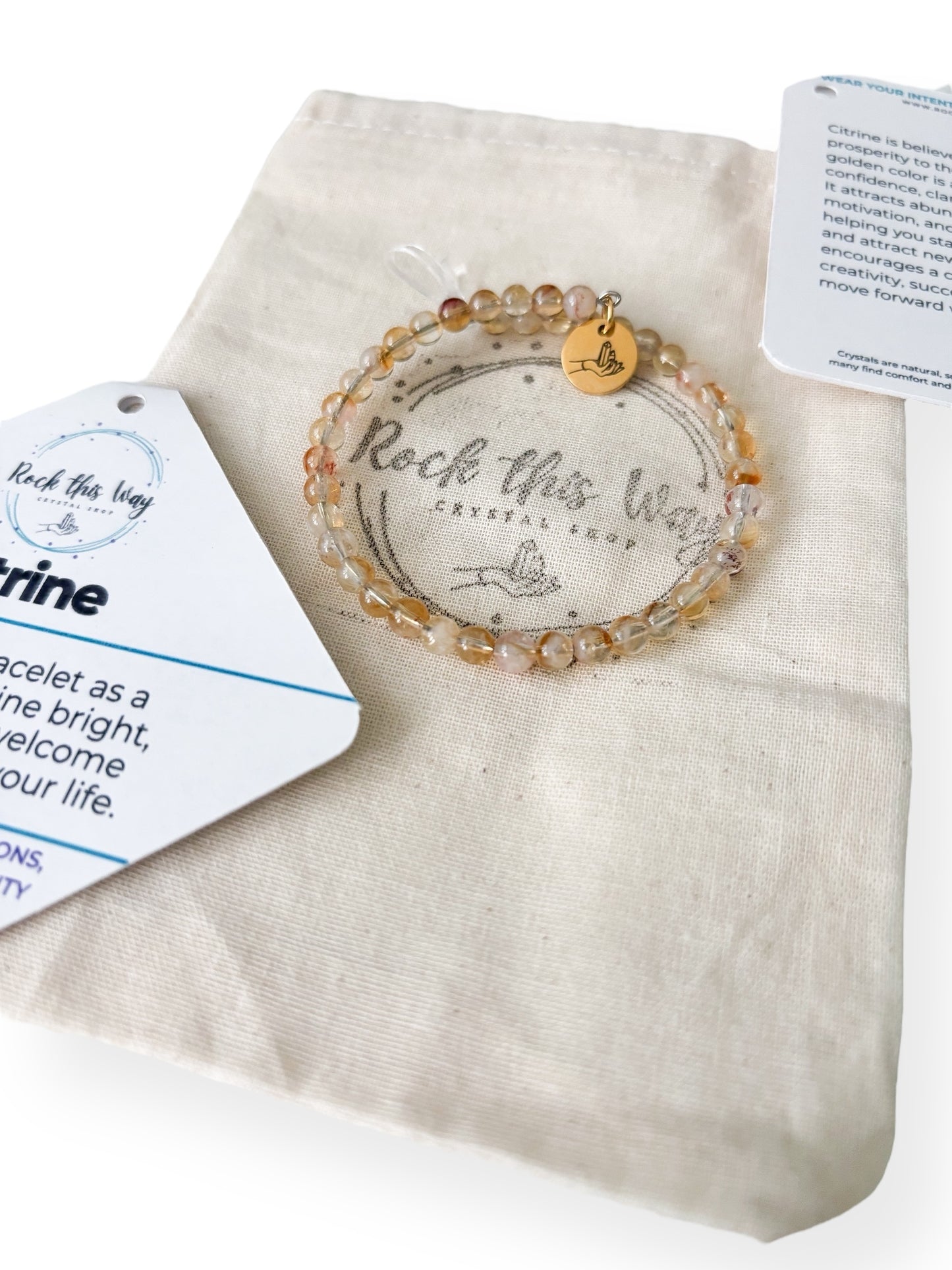 Citrine Wrap Bracelet – 4mm