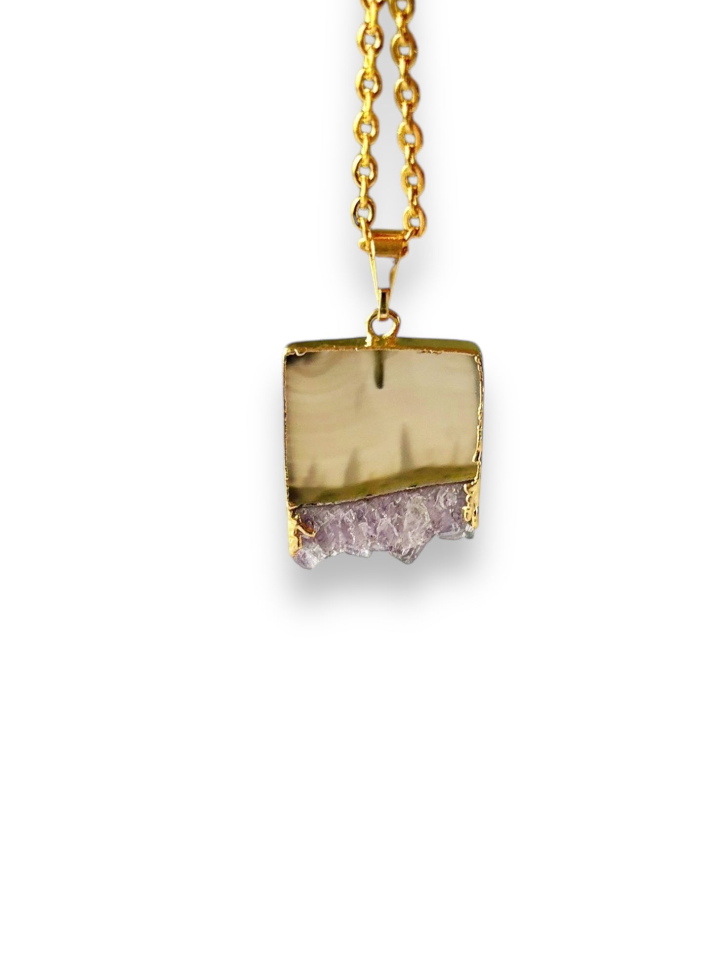 Amethyst Slice Necklace