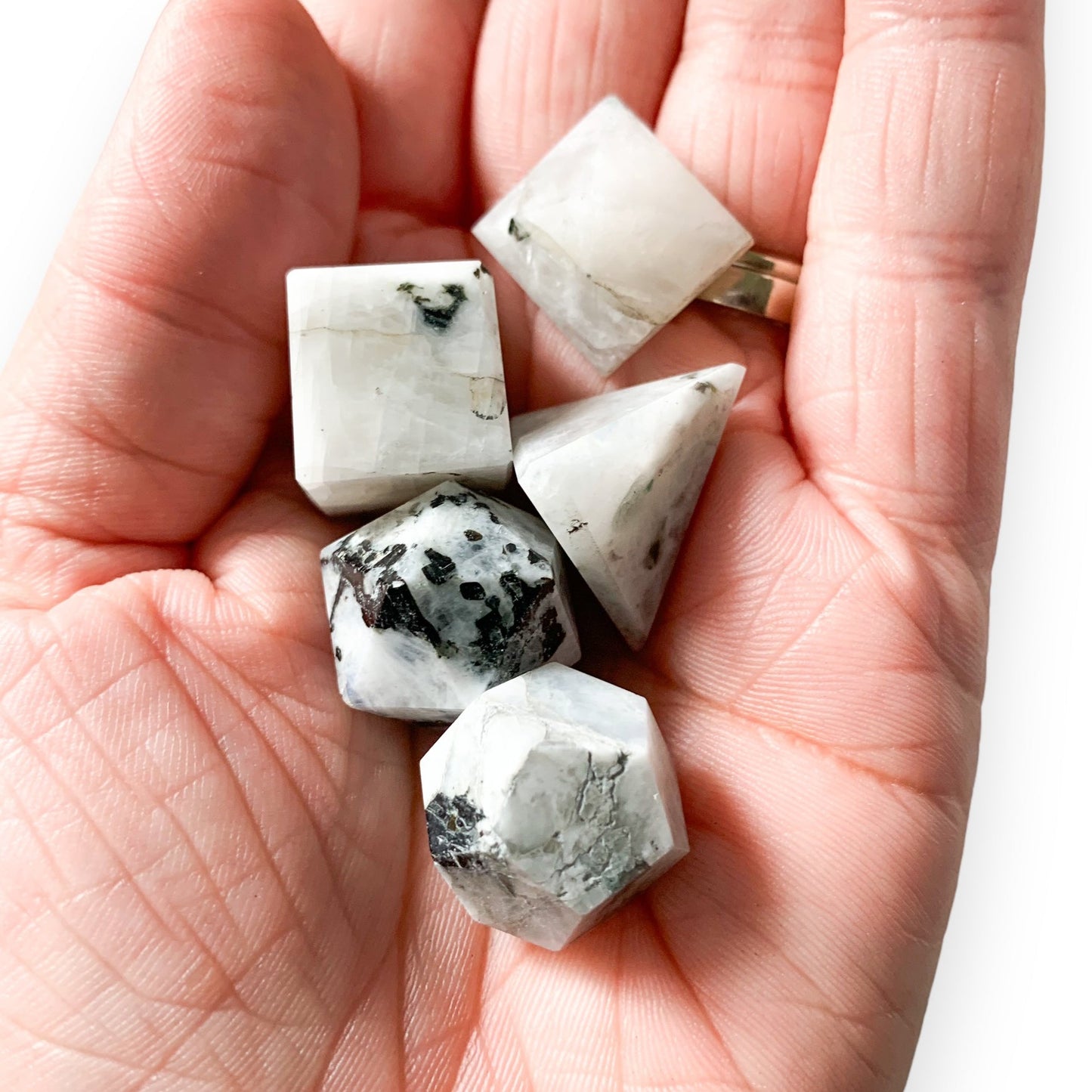 Moonstone Platonic Solids | Geometric Solids