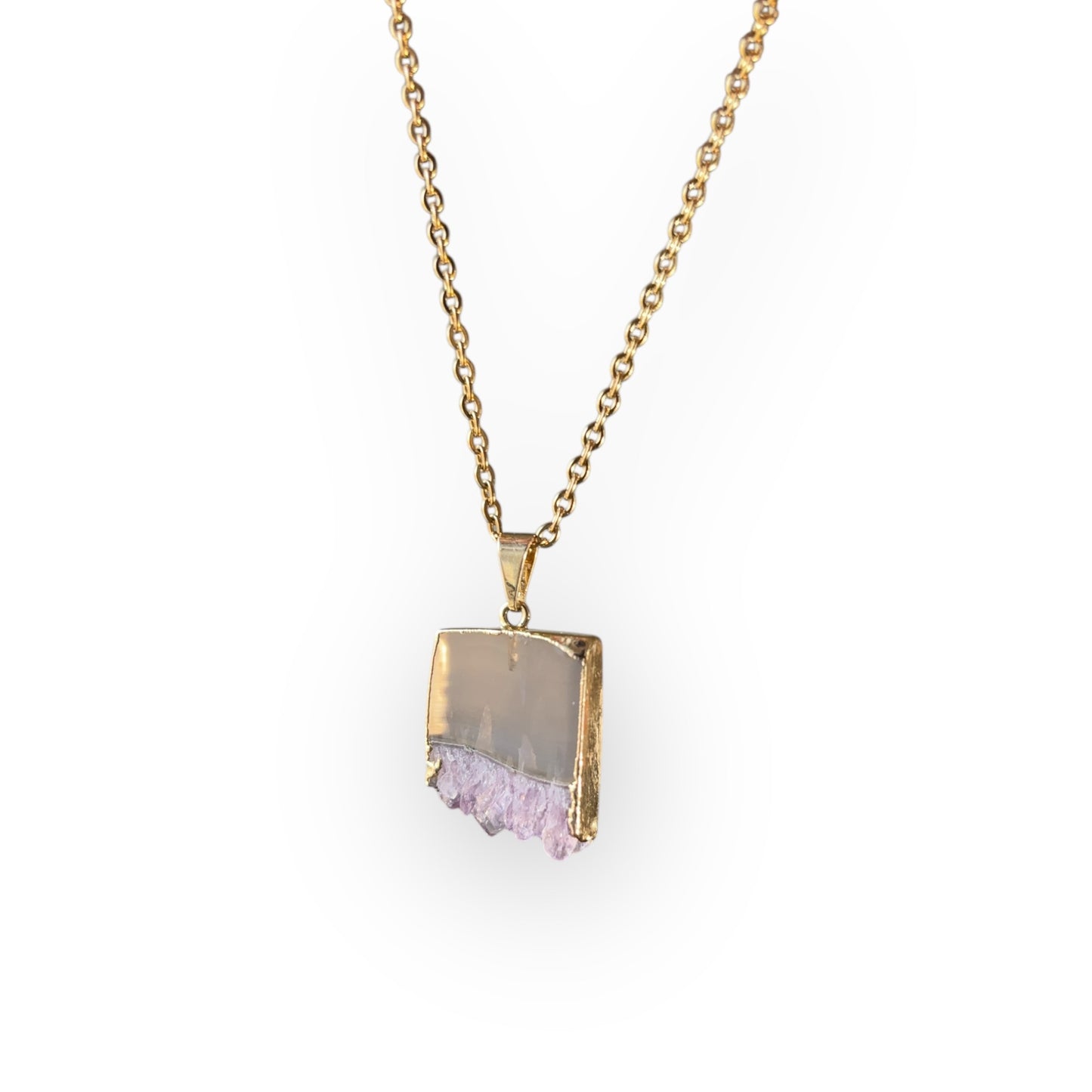 Amethyst Slice Necklace