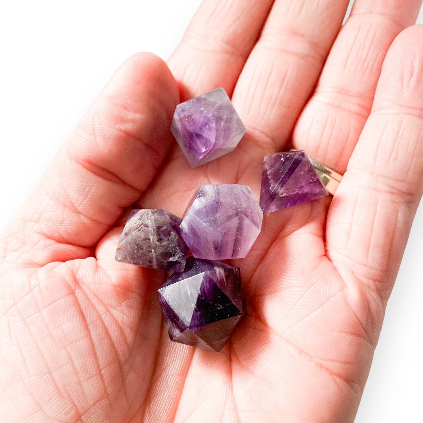 Amethyst Platonic Solids | Geometric Solids