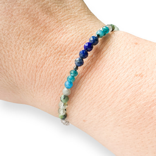 Balance Wrap Bracelet with Lapis Lazuli