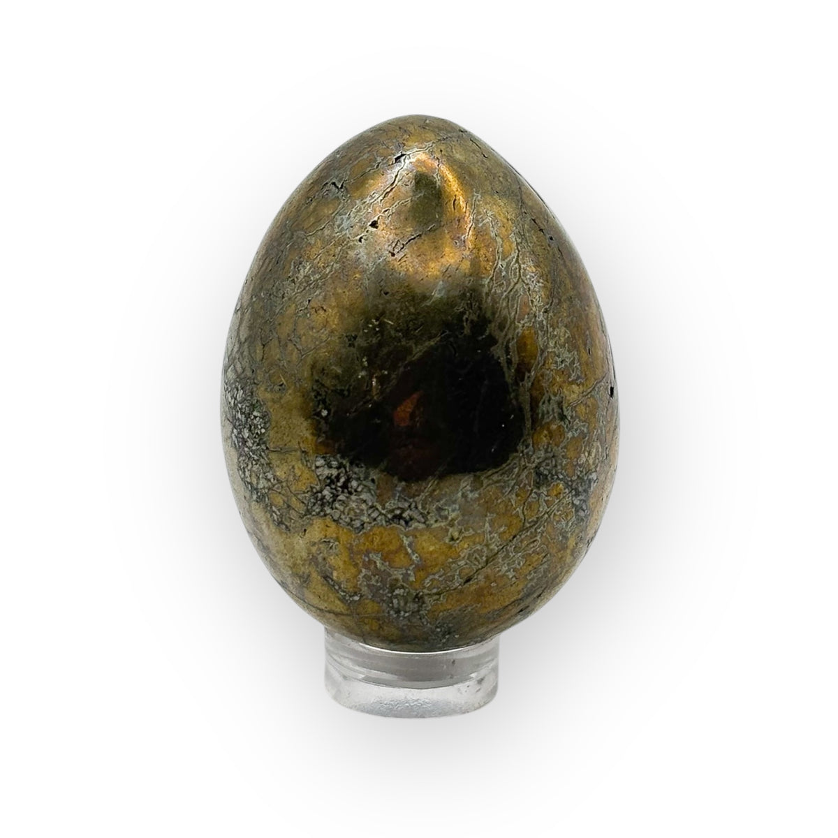 Pyrite Egg (Small) – Natural Golden Crystal for Confidence, Abundance & Motivation