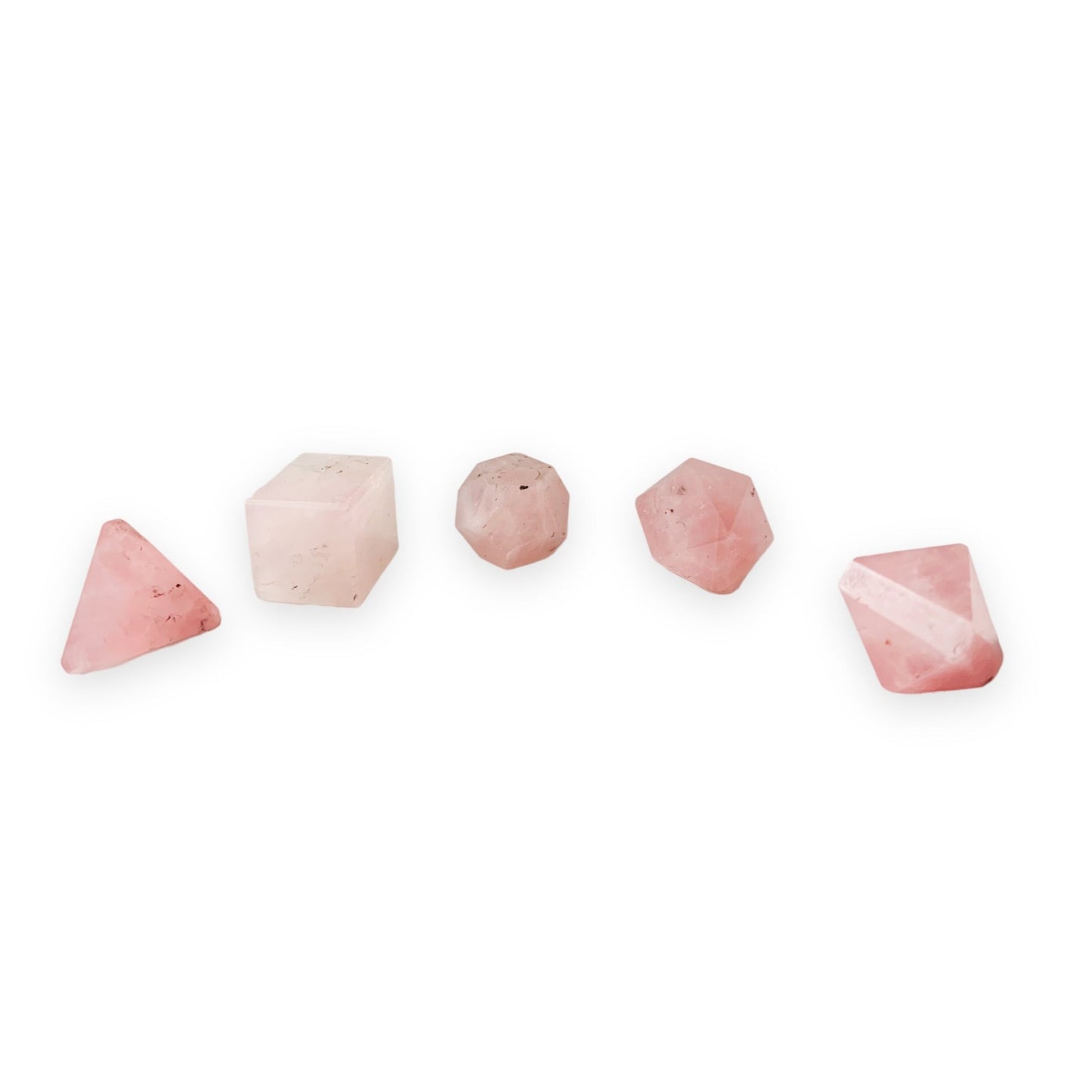 Rose Quartz Platonic Solids | Geometric Solids