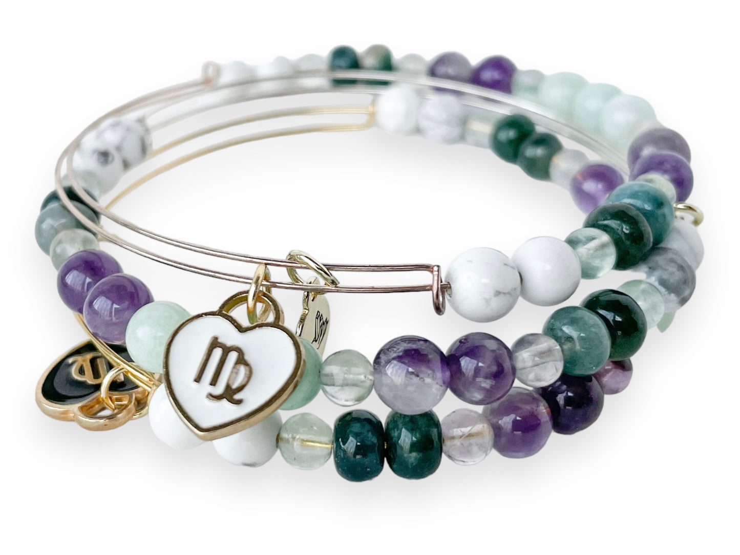Virgo Zodiac Crystal Charm Bracelet