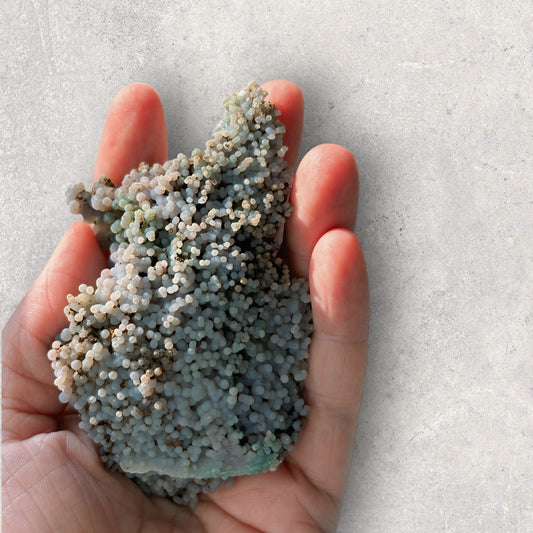 Grape Agate Crystal (Botryoidal Blue Chalcedony) – Natural Purple Stone for Calm & Meditation