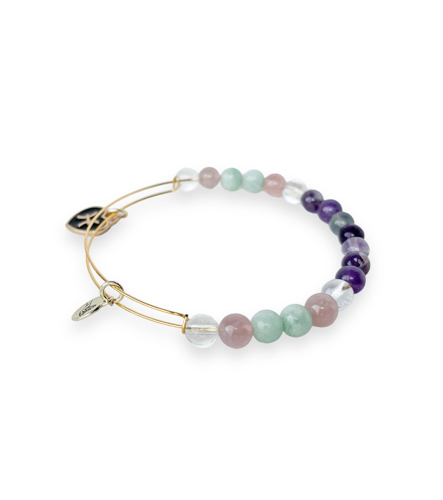 Stylish Pisces Bracelet featuring Rose Quartz and Amazonite.