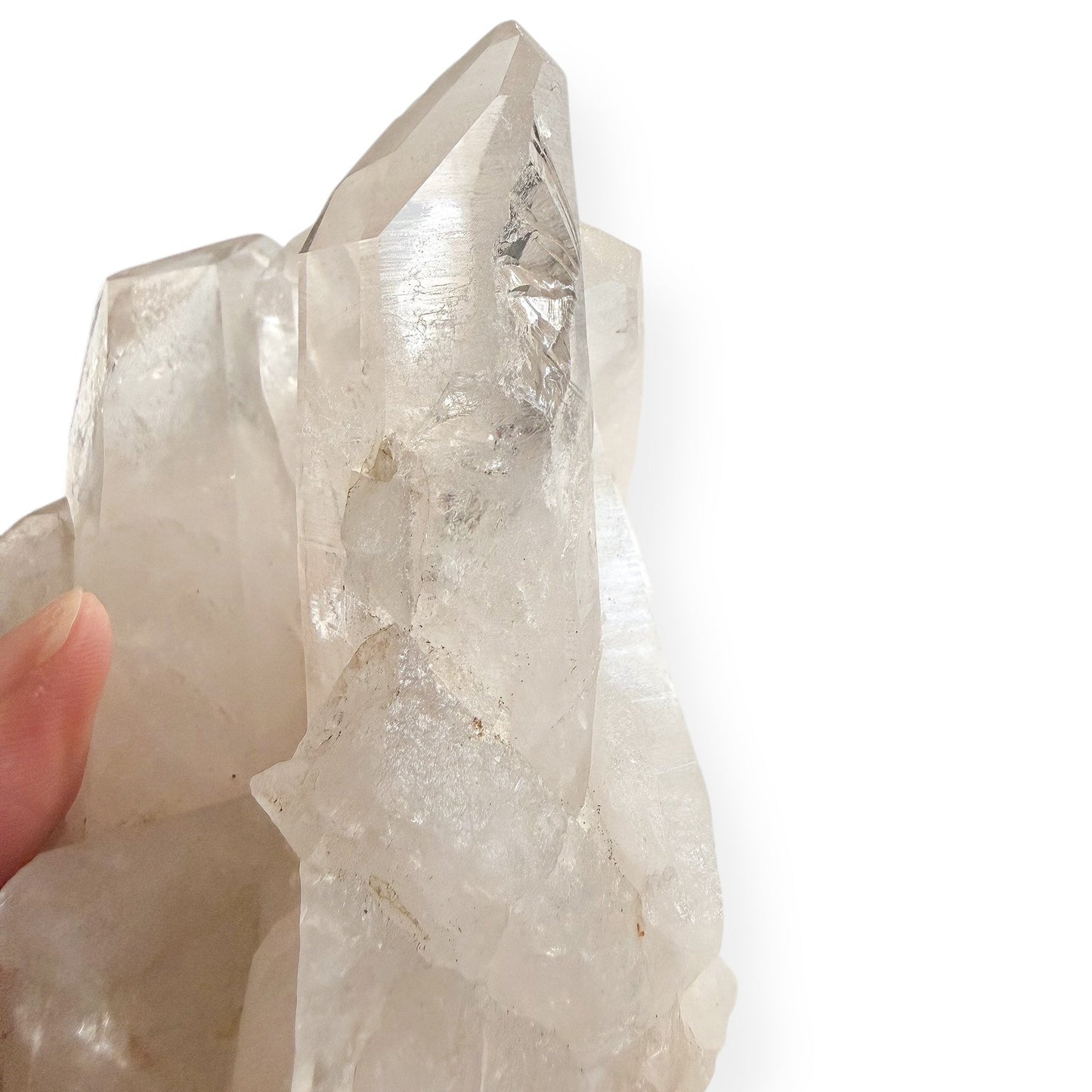 Close up of clear quartz to see detail