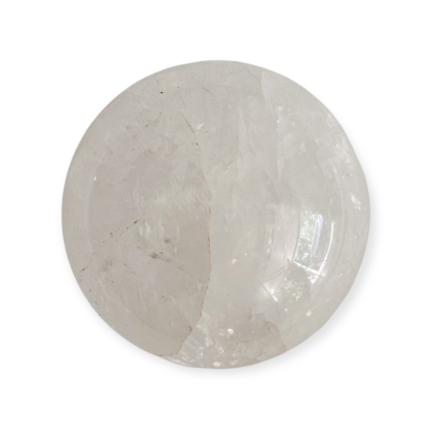 Close-up of Milky Quartz crystal showing natural clarity