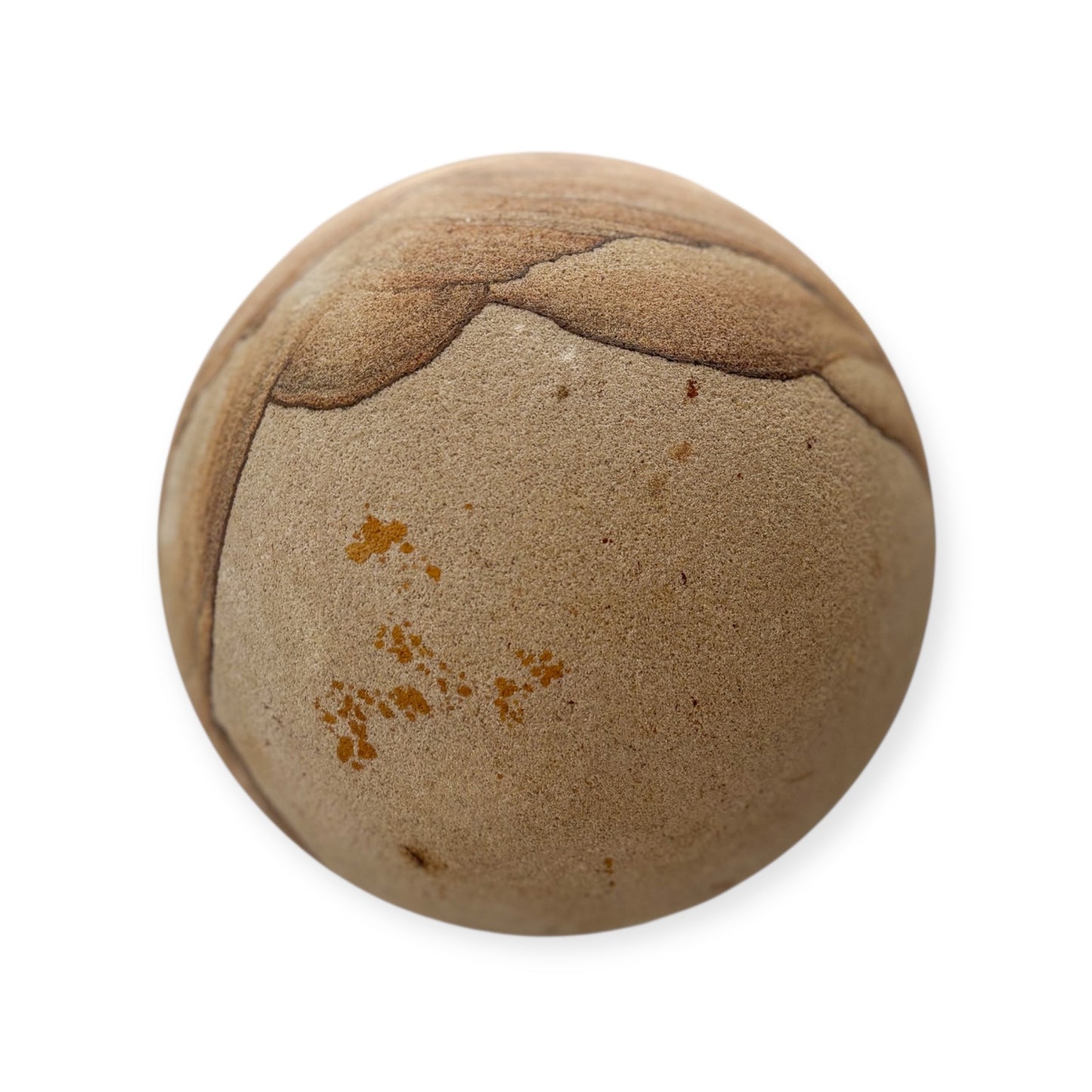 Natural rough sandstone sphere with grounding desert-like texture