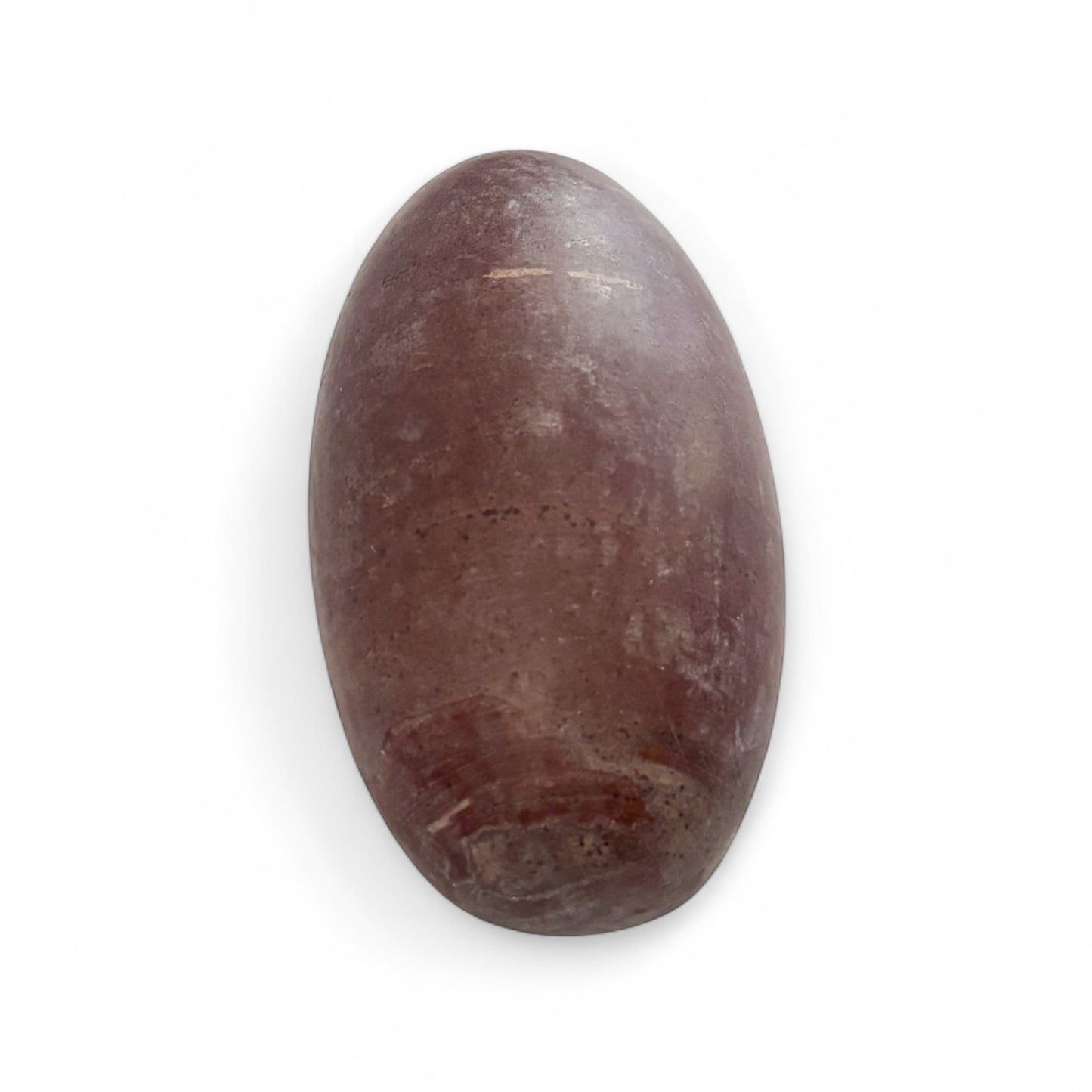 Top-down view of the Shiva Lingam showing its egg-shaped form and balanced design