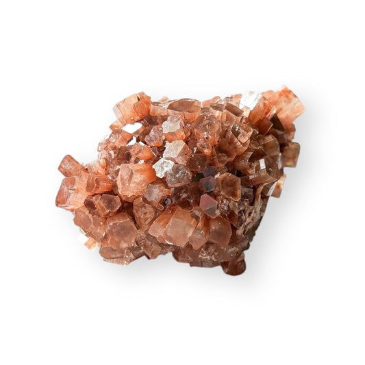 Group of Star Aragonite crystal clusters showing natural star-shaped formations.
