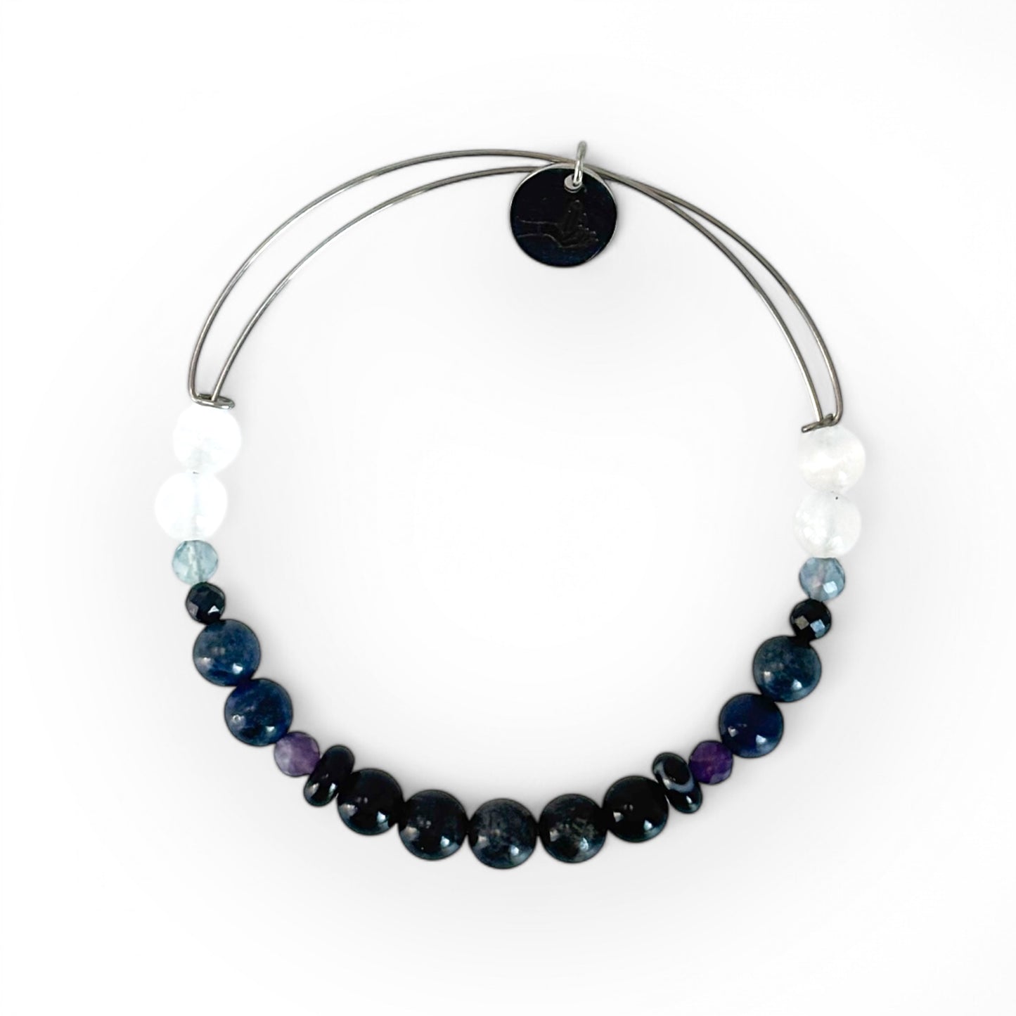 Strength Crystal Bracelet on white background showing 8 powerful stones