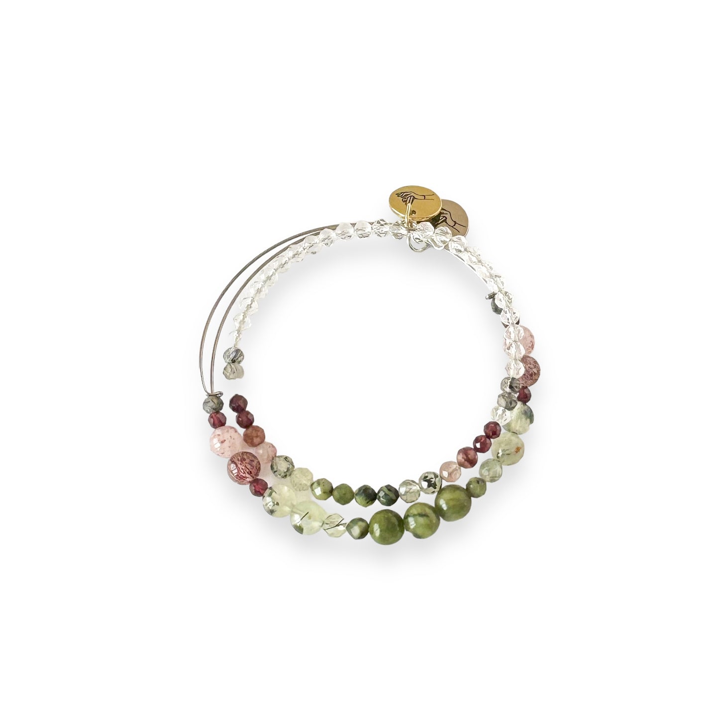 Durable stainless steel wrap design of the Tenacious Bracelet, secure and easy to wear.