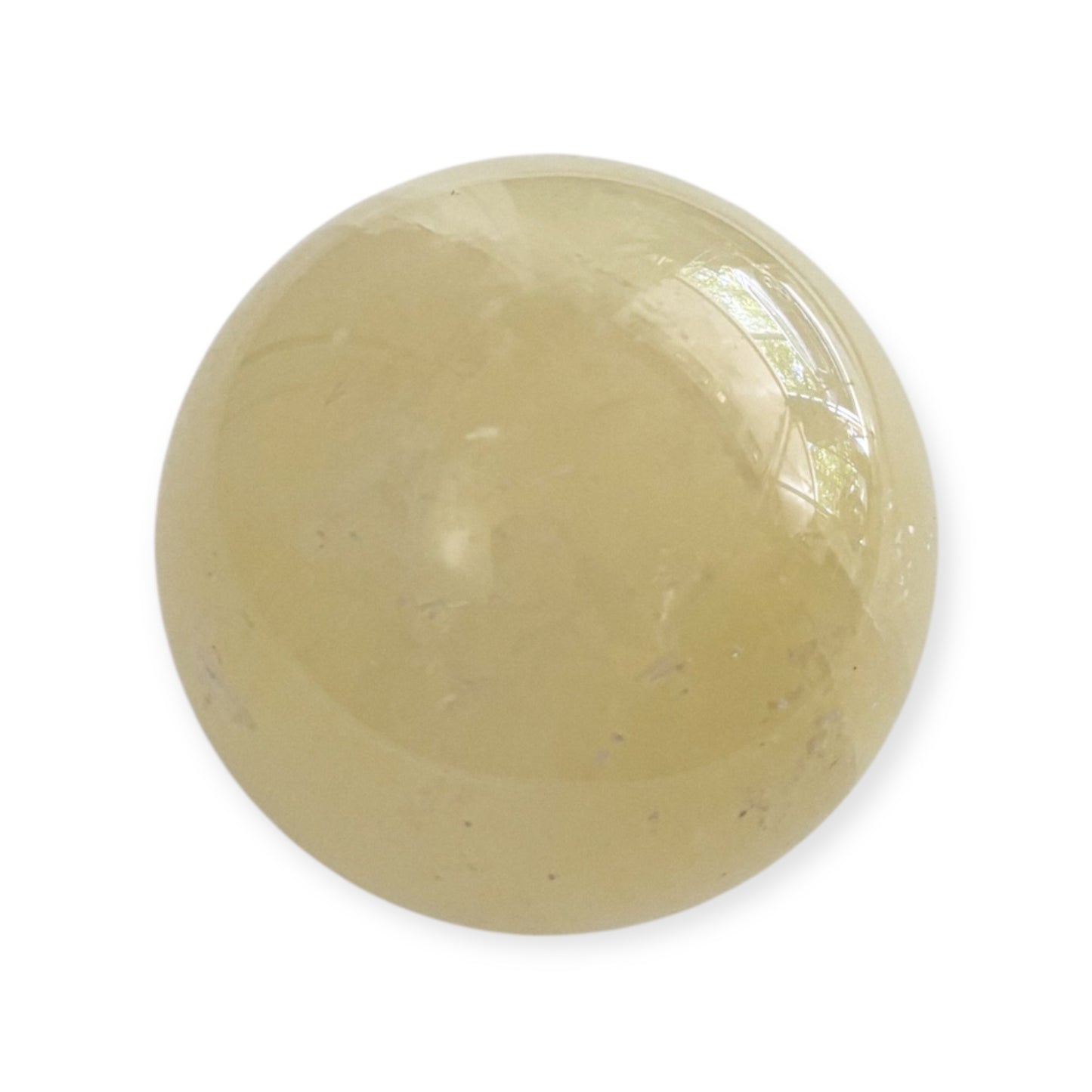 Close-up of polished Yellow Calcite crystal surface