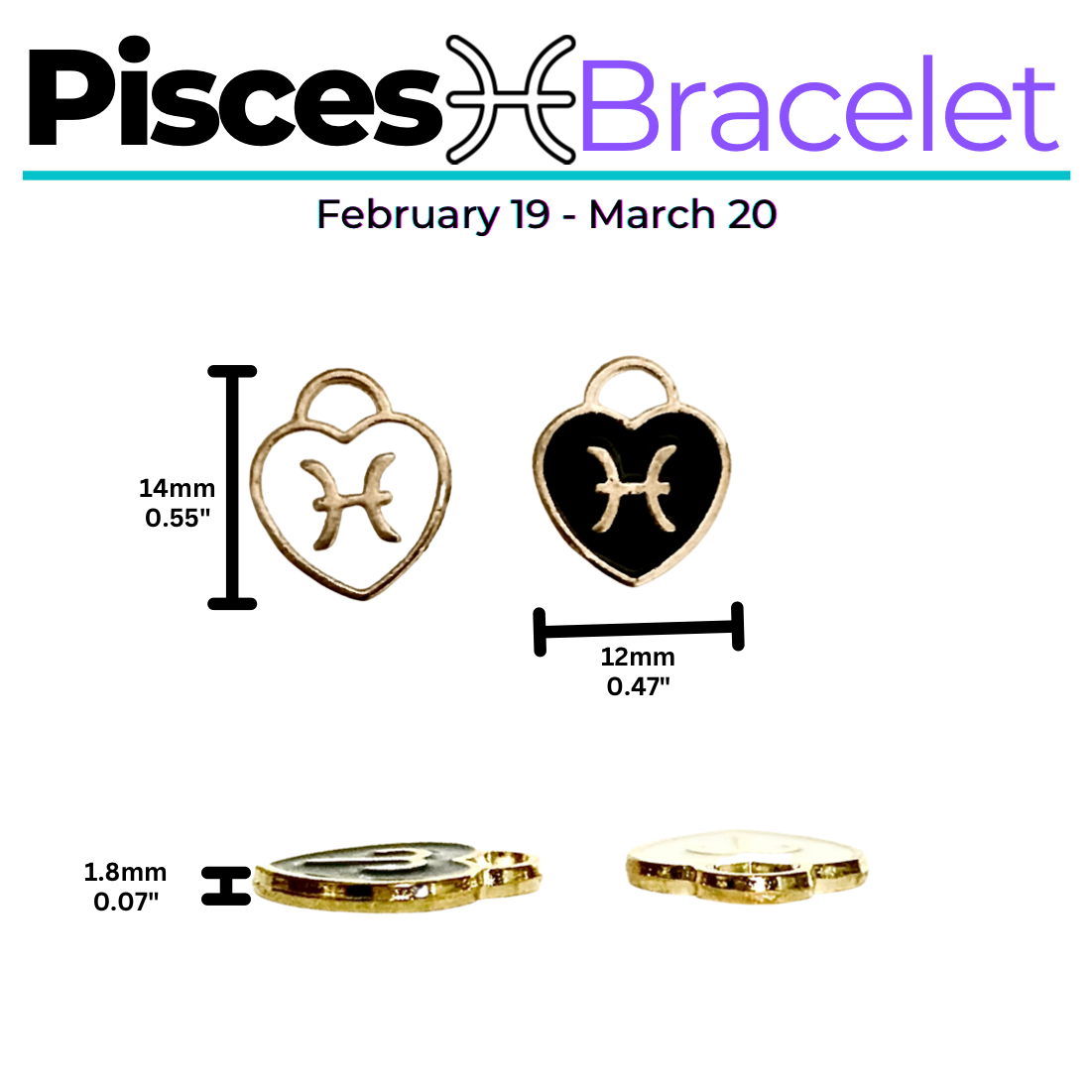 Pisces Bracelet representing empathy and creativity.