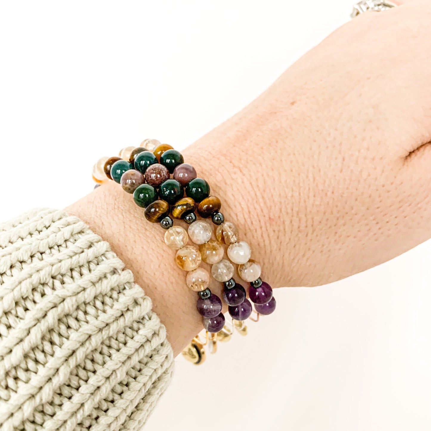 Aries Zodiac Crystal Charm Bracelet