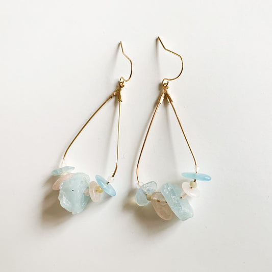 Gold Teardrop Earrings | Gold Earrings | Rock This Way Crystal Shop