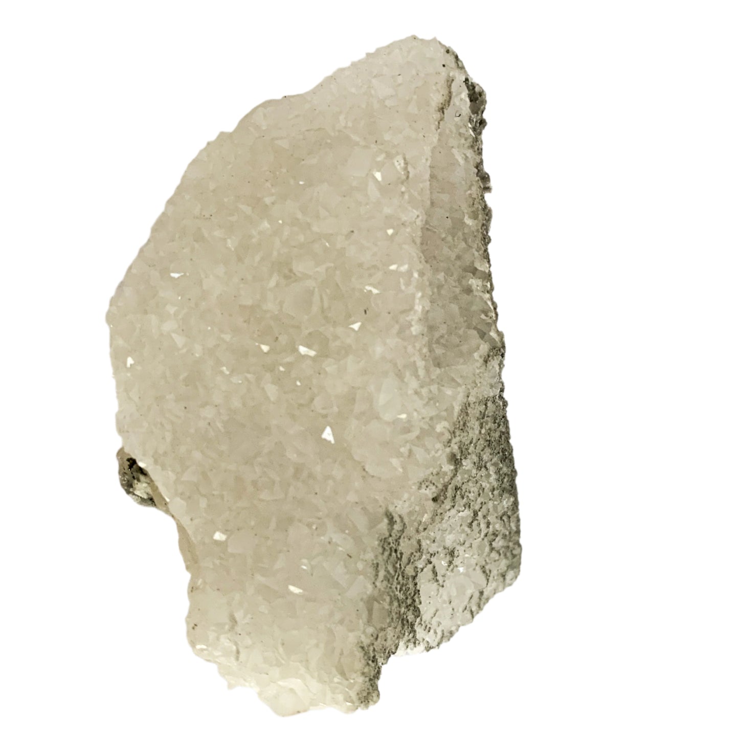 Fluorite with quartz cluster with glittering surface crystals
