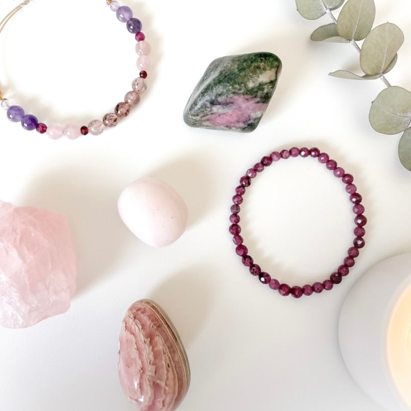Rose, quartz, pink, opal, and rodeo night, Crystals, for self-love and emotional healing, The Nurturer collection at Rock This Way Crystal Shop