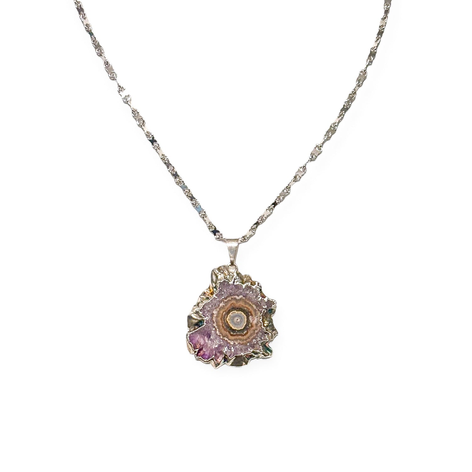 Natural Crystal Necklace | Amethyst Stalactite Necklace | Rock This Way