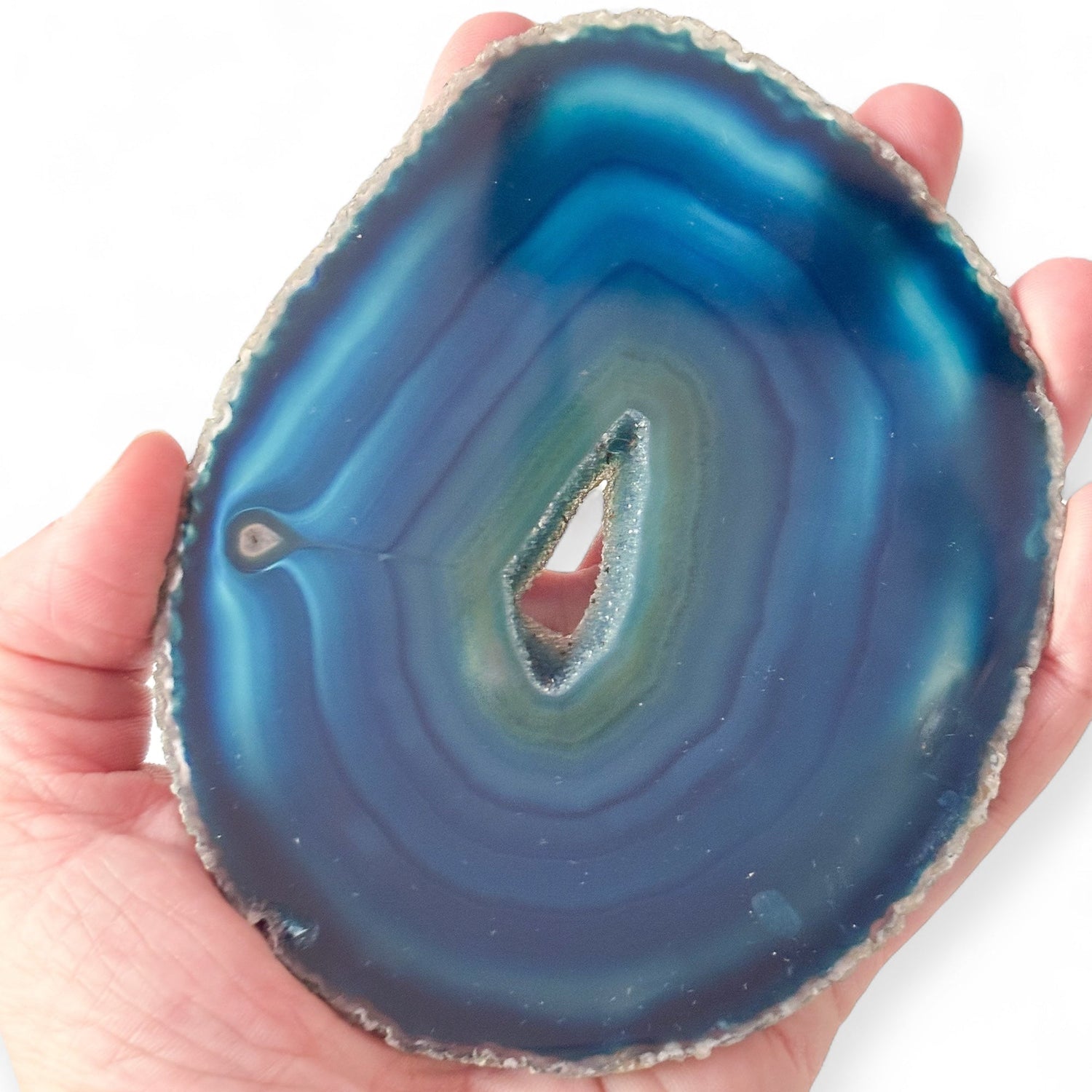 Blue Agate Slice | Agate Crystal Collection | Rock This Way