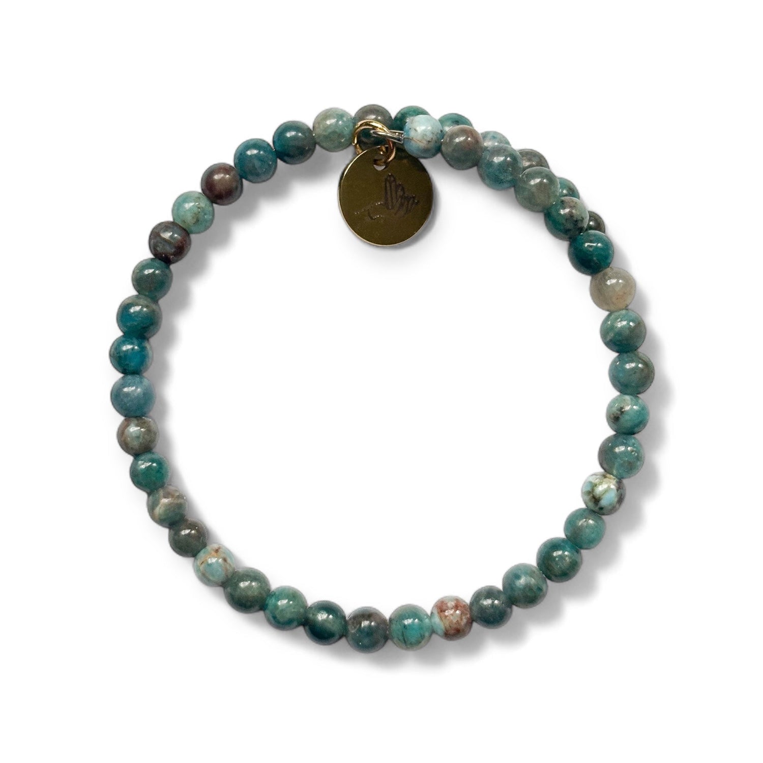 Blue Apatite Crystal Bracelet | Flexible Bracelet | Rock This Way