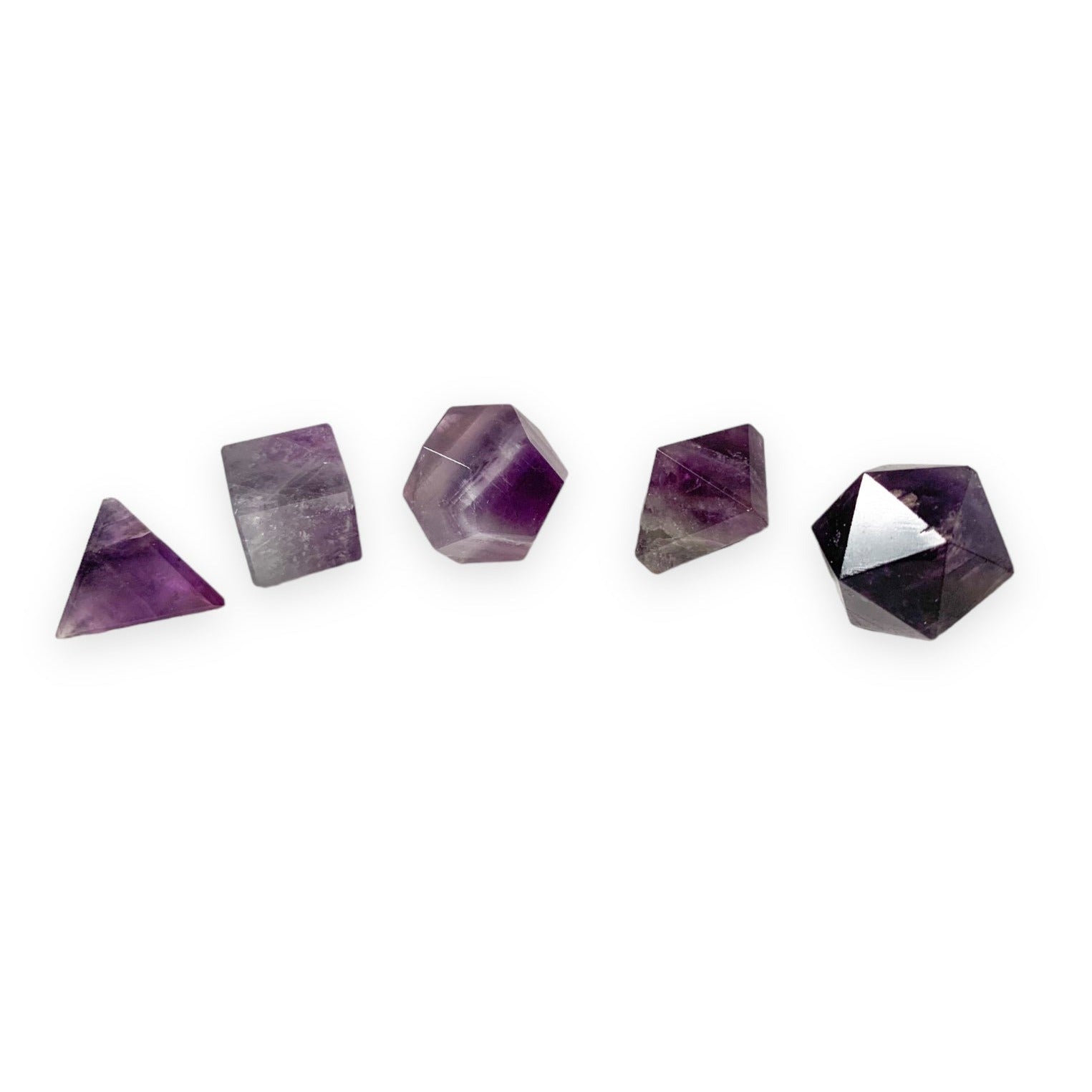 Amethyst Platonic Solids | Geometric Solids