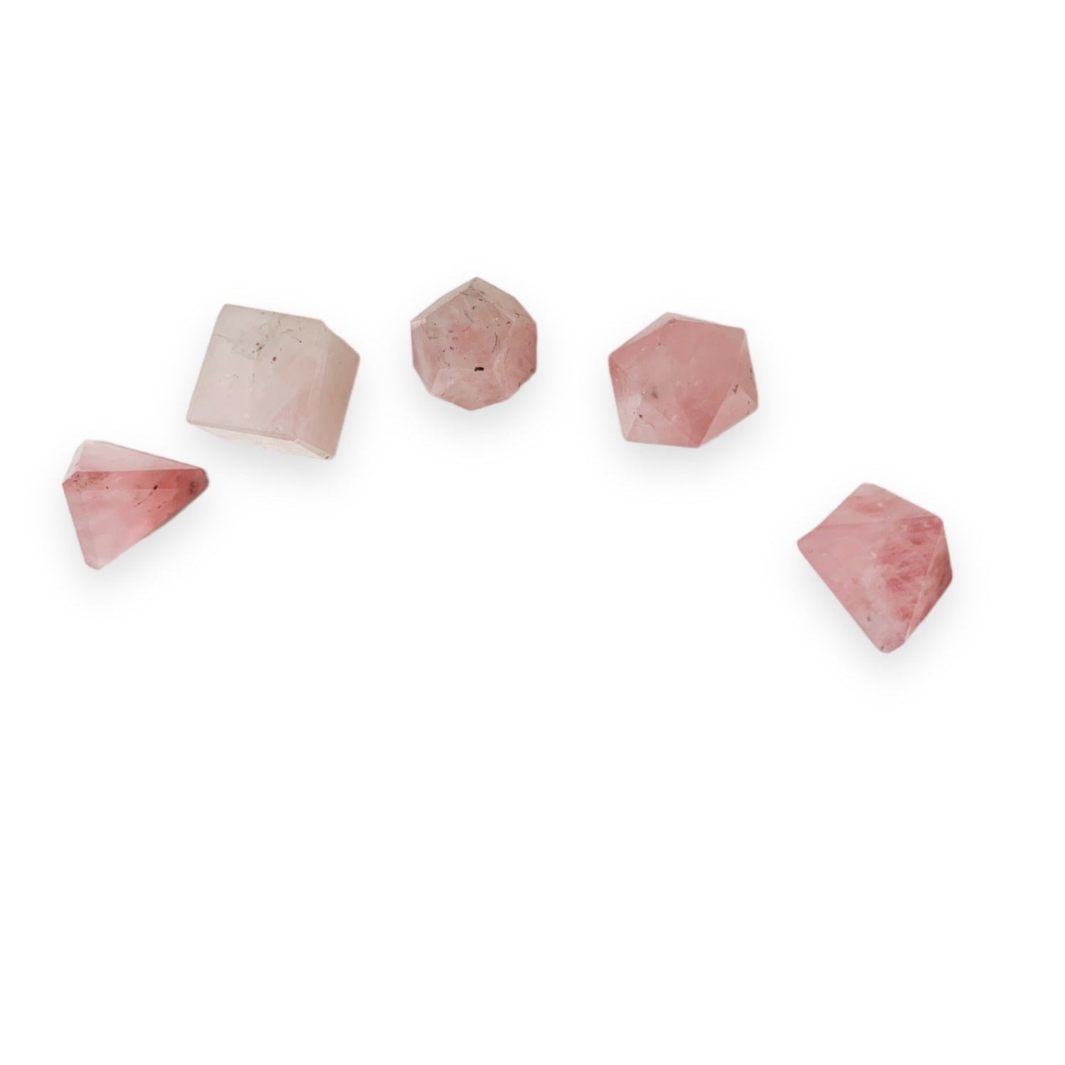Rose Quartz Platonic Solids | Geometric Solids