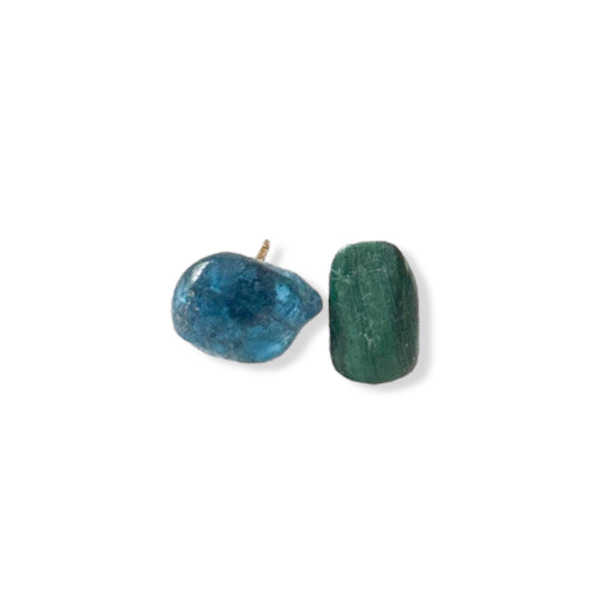 Apatite Stud Earrings for Clarity, Focus, and Creativity