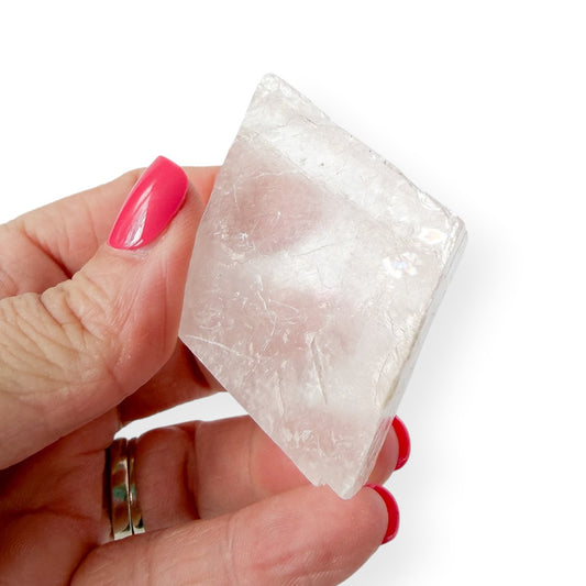 Optical Calcite | Icelandic Spar | Light Pink Tint