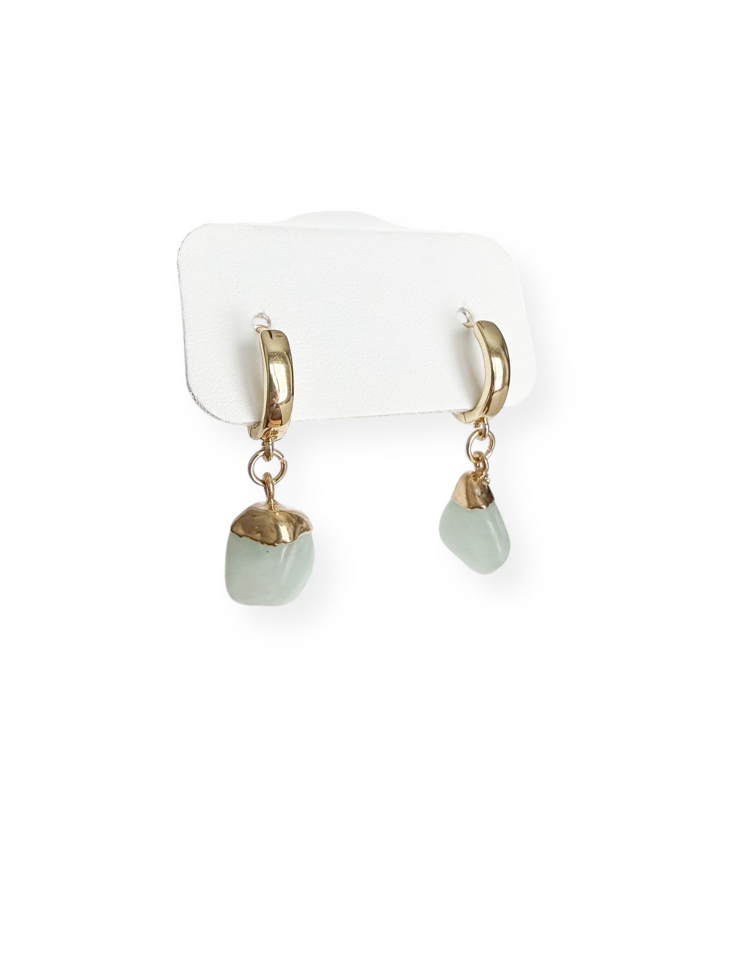 Aquamarine Drop Huggies | Gold Filled | 0.5" Huggie | 0.25-0.5" Drop