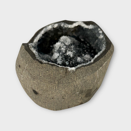 Black Chalcedony Geode - Top Open