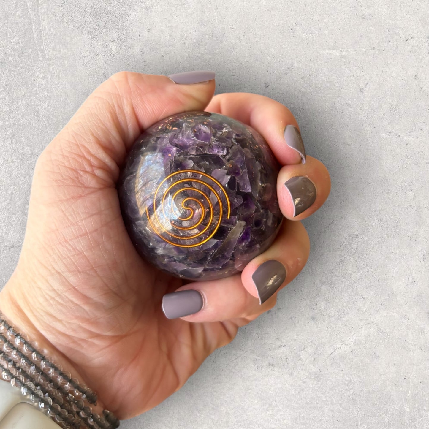 Amethyst Orgone Sphere