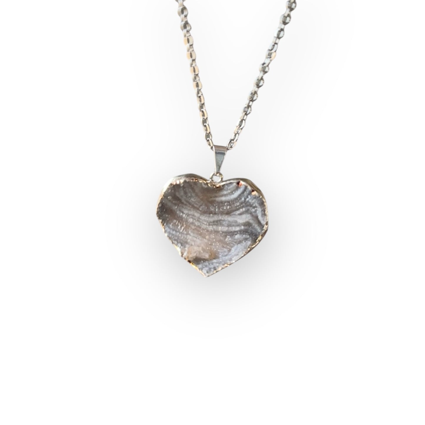 Drusy Heart Necklace