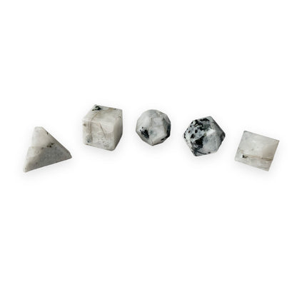 Moonstone Platonic Solids | Geometric Solids