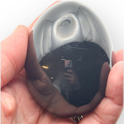 Purple Sheen Rainbow Obsidian Egg Large