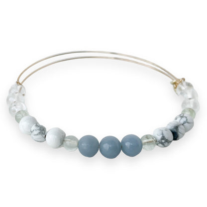 Angelite Crystal Bracelet | Expandable Bracelet