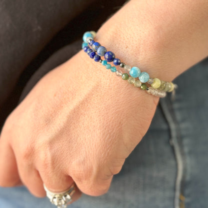 Easy on, easy off balance wrap bracelet