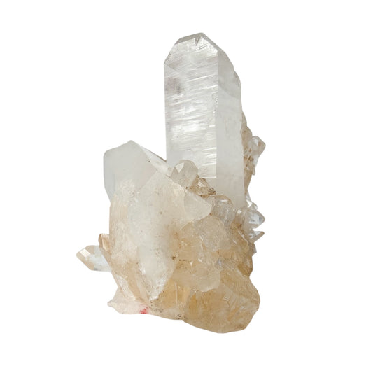 Clear crystal rock on a white background