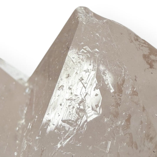 Twin point clear quartz up close detail of record keepers