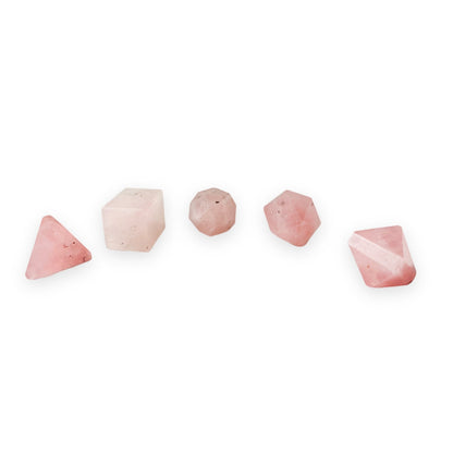Rose Quartz Platonic Solids | Geometric Solids