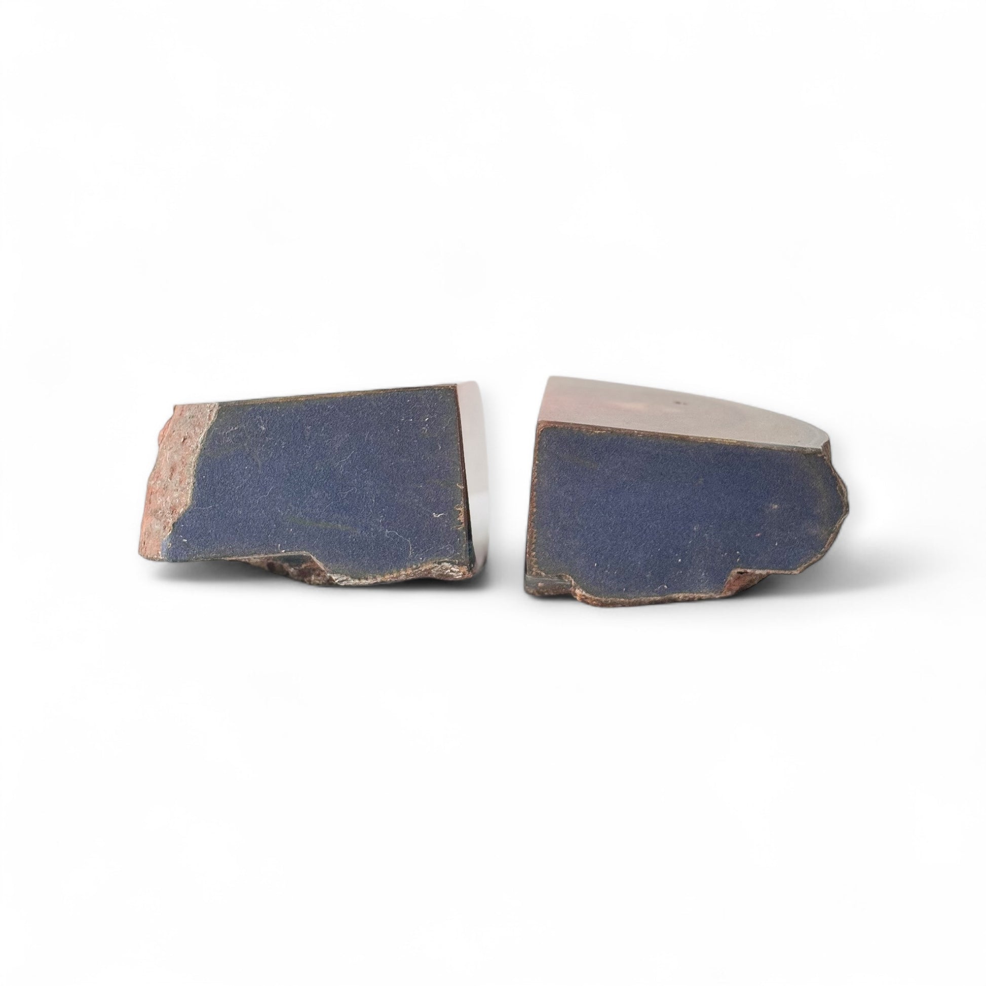 Protective felt bottom shown on red and brown agate crystal bookends