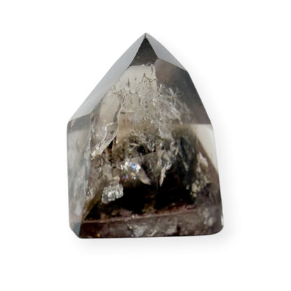 Garden Quartz Lodolite on white background