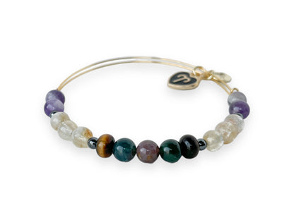 Aries Zodiac Crystal Charm Bracelet